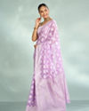 Mohey Women Lilac Elegance Art Silk Saree