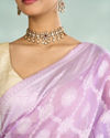 Mohey Women Lilac Elegance Art Silk Saree