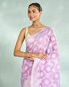 Mohey Women Lilac Elegance Saree