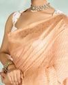 Mohey Women Peach Radiance Art Silk Saree