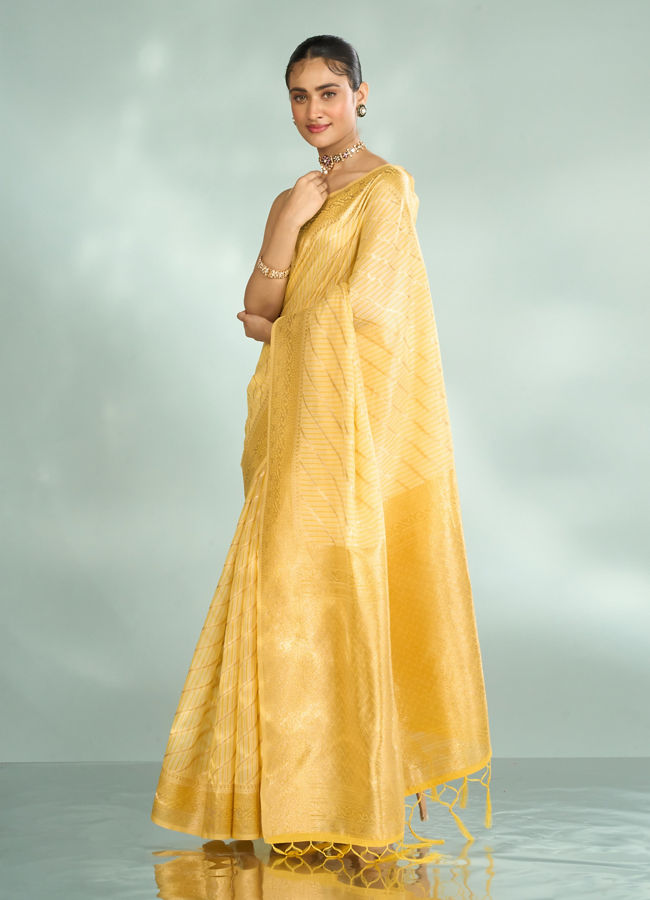 Mohey Women Sun Kissed Radiance Yellow Saree