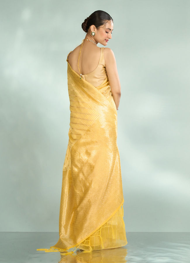 Mohey Women Sun Kissed Radiance Yellow Saree