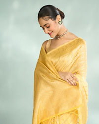 Mohey Women Sun Kissed Radiance Yellow Saree