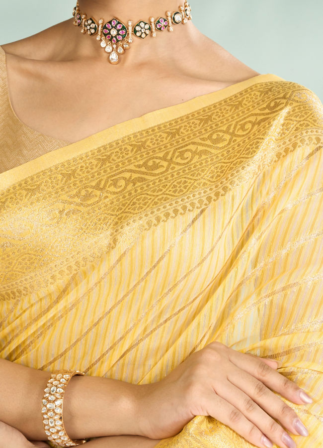 Mohey Women Sun Kissed Radiance Yellow Saree