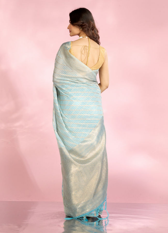 Mohey Women Ethereal Light Blue Saree