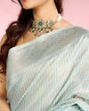 Mohey Women Ethereal Light Blue Saree