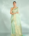 Mohey Women Sea Green Opulence Saree