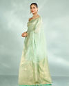 Mohey Women Sea Green Opulence Saree