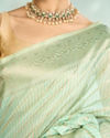 Mohey Women Sea Green Opulence Saree