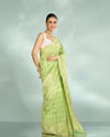 Mohey Women Pista Green Festive Saree