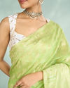 Mohey Women Pista Green Festive Saree