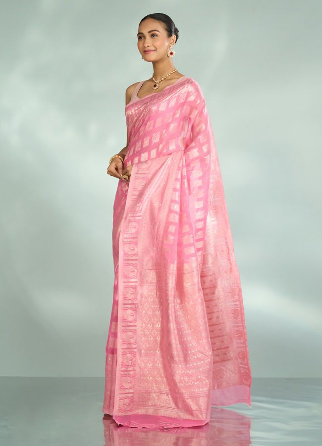 Mohey Women Eternal Pink Elegance Saree
