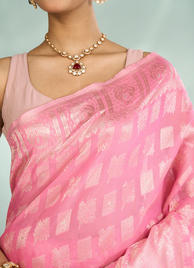 Mohey Women Eternal Pink Elegance Saree