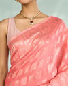 Mohey Women Pink Aesthetic Saree