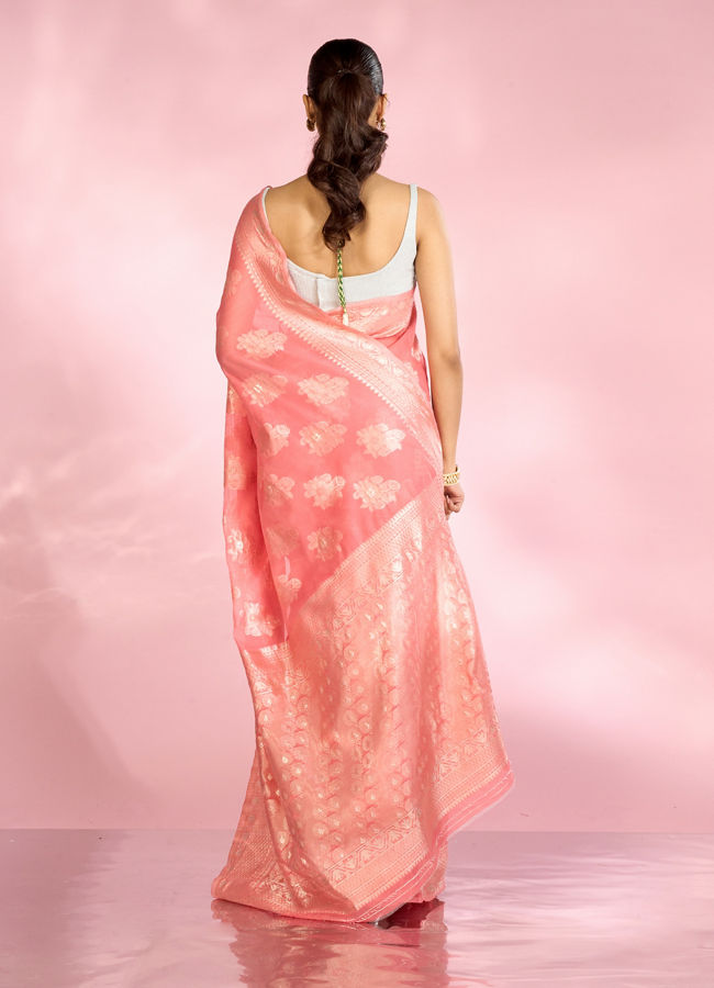 Mohey Women Gajree Pink Festive Saree