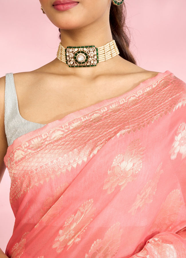Mohey Women Gajree Pink Festive Saree