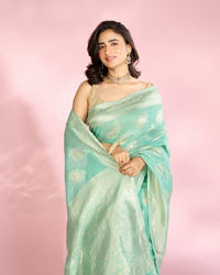 Mohey Women Sea Green Enchantress Saree