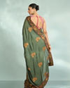 Mohey Women Pistachio Festive Elegance Saree