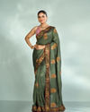 Pistachio Festive Elegance Saree