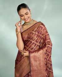 Mohey Women Radiant Wine Saree