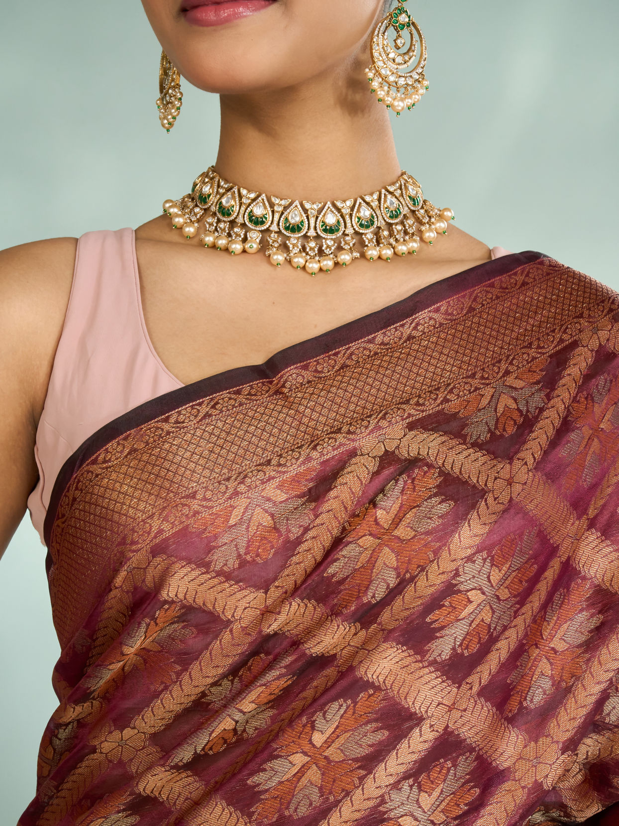 Mohey Women Radiant Wine Saree