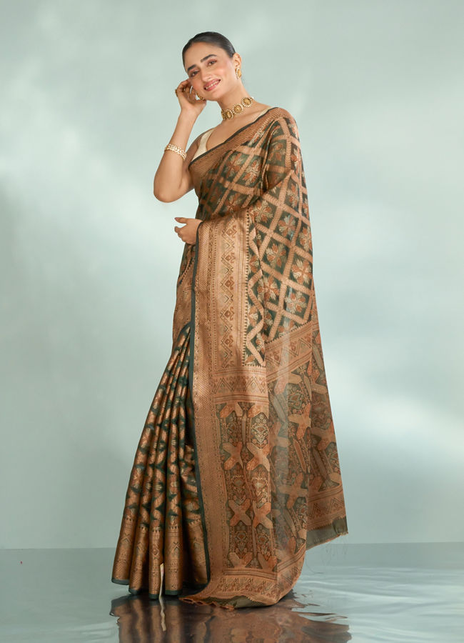 Mohey Women Emerald Euphoria Saree