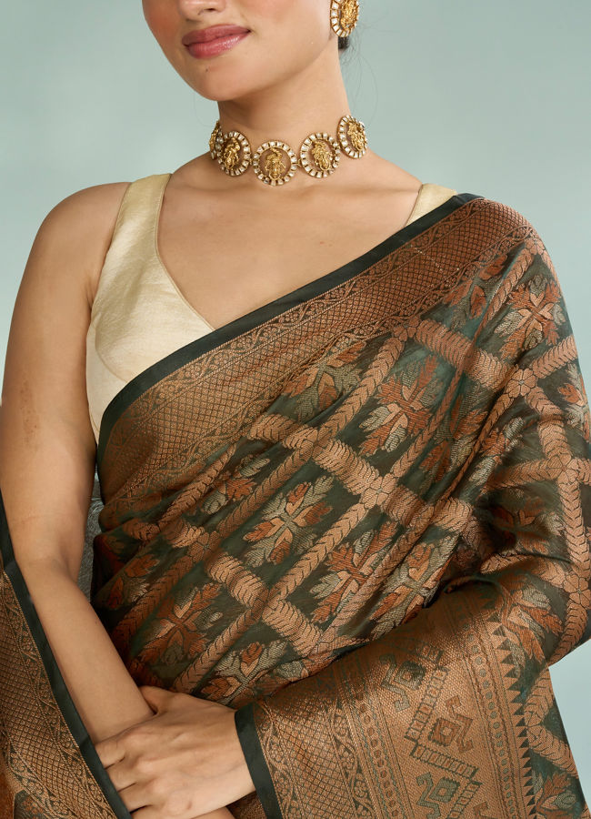 Mohey Women Emerald Euphoria Saree