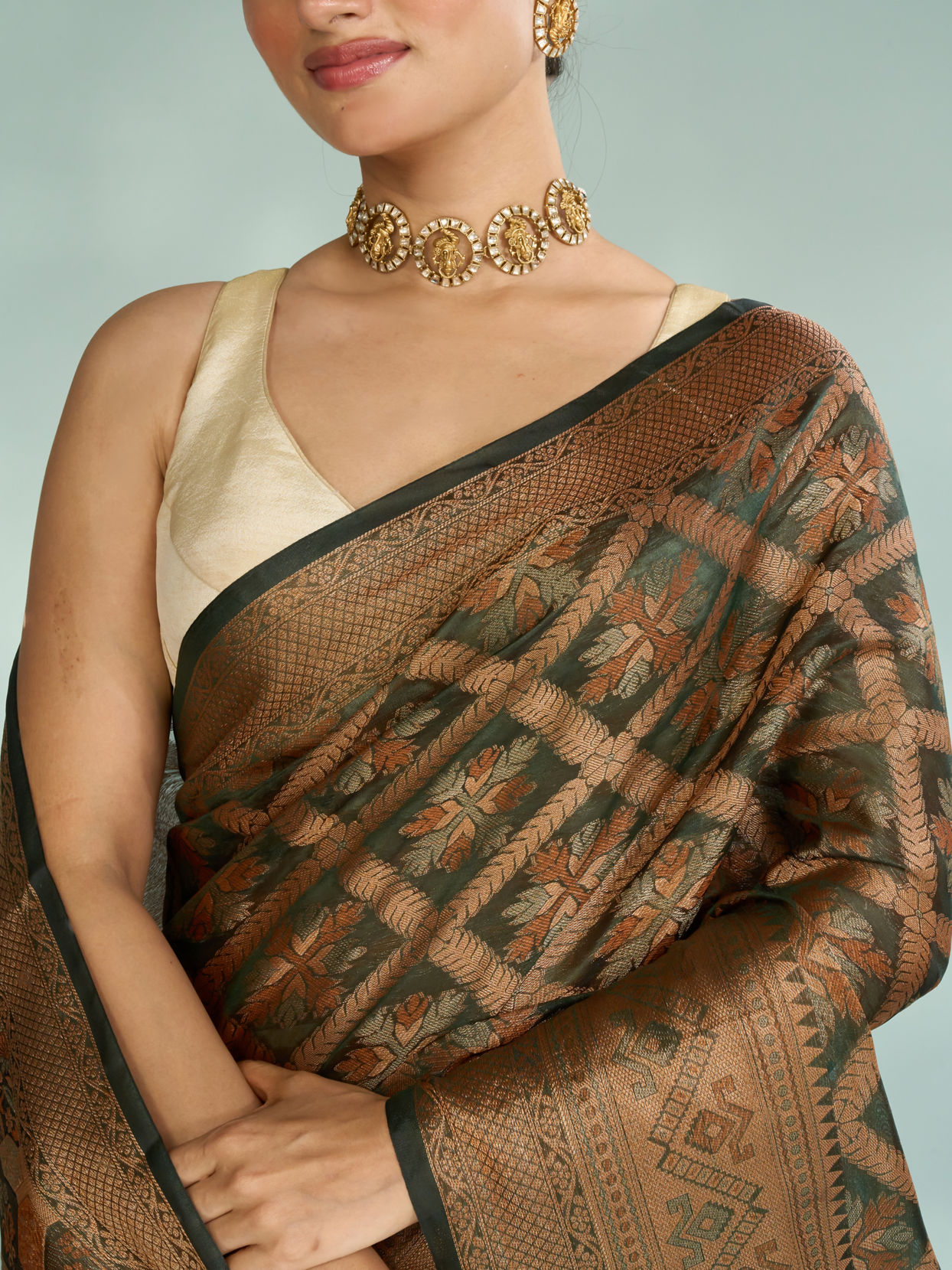Mohey Women Emerald Euphoria Saree