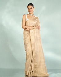 Mohey Women Fawn Festive Resplendence Banarasi Saree