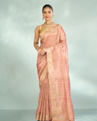 Mohey Women Elegant Pink Silk Saree