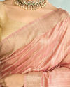 Mohey Women Elegant Pink Silk Saree