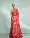 Pink Synthesis Silk Saree