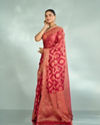 Mohey Women Pink Synthesis Silk Saree