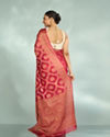 Mohey Women Pink Synthesis Silk Saree
