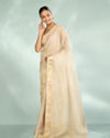 Mohey Women Elegance Unveiled Cream Banarasi Saree