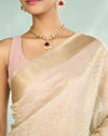 Mohey Women Elegance Unveiled Cream Banarasi Saree