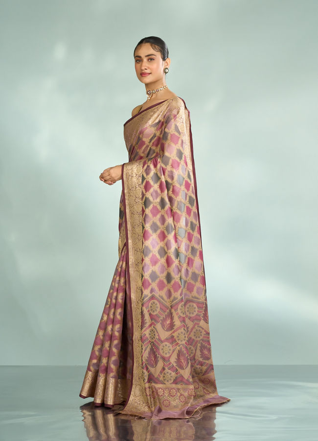 Mohey Women Purple Symphony Saree