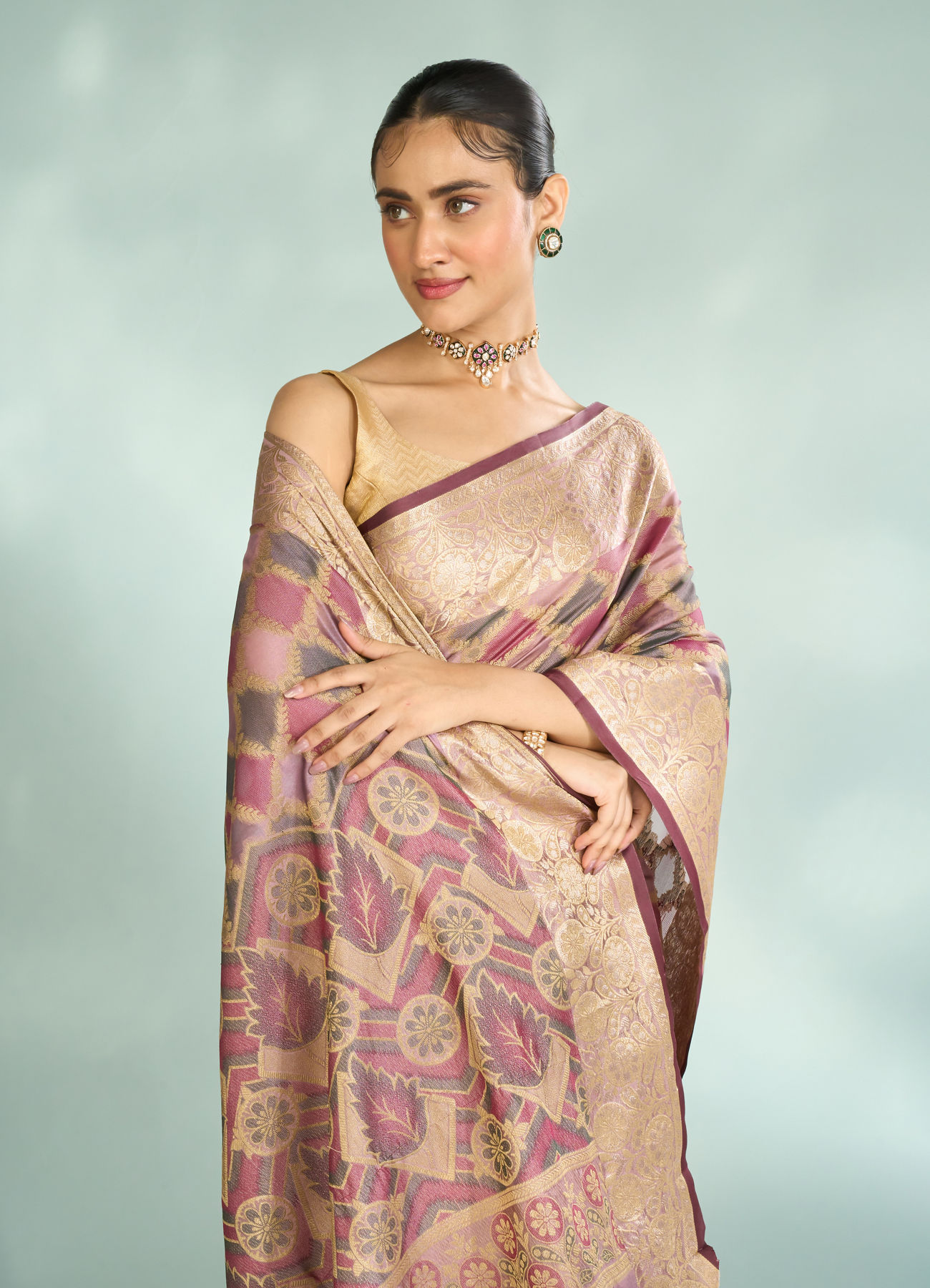 Mohey Women Purple Symphony Saree