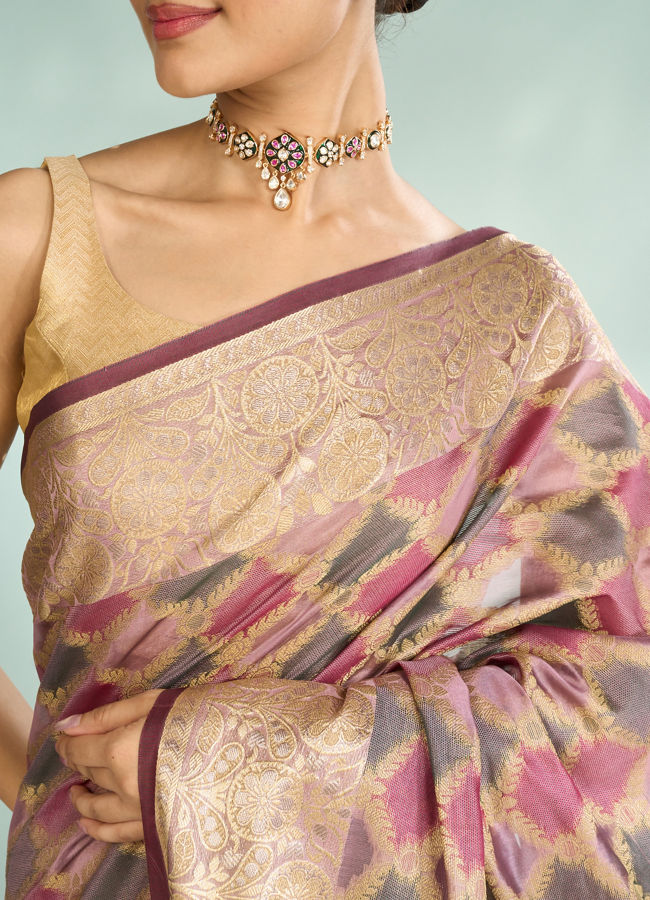 Mohey Women Purple Symphony Saree