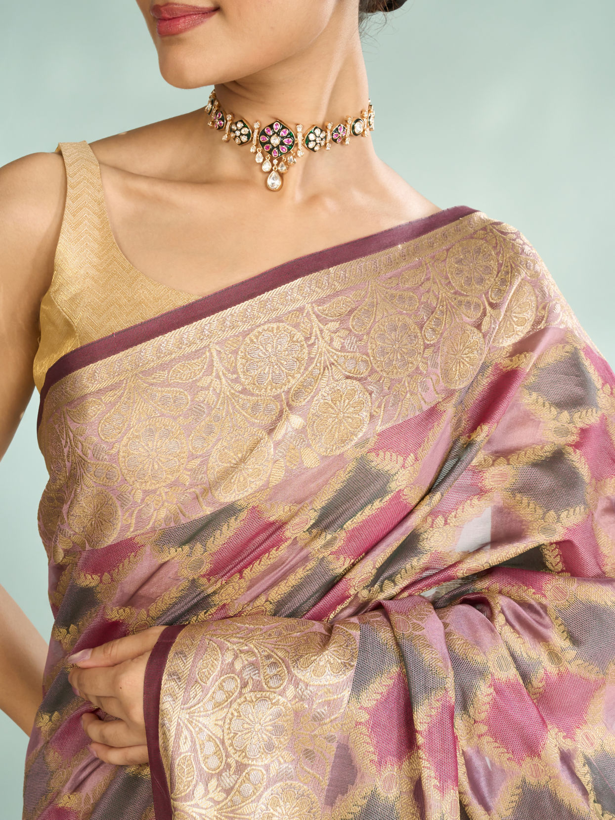 Mohey Women Purple Symphony Saree
