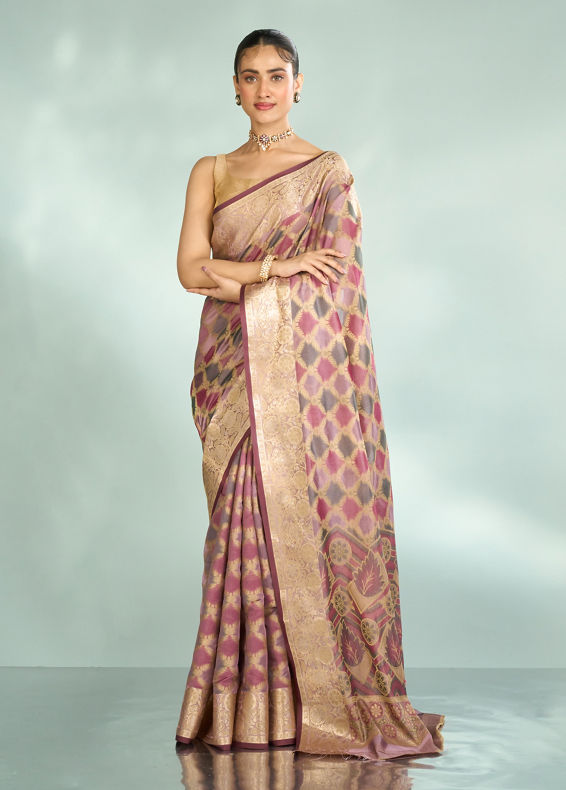 Mohey Women Purple Symphony Saree
