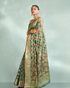Mohey Women Enchanting Rama Green Saree