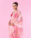 Mohey Women Radiant Rani Pink Chiffon Saree