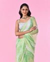 Mohey Women Emerald Elegance Chiffon Saree