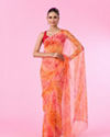 Orange Chiffon Wonder Saree