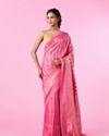 Enchanting Pink Art Silk Saree