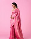 Mohey Women Enchanting Pink Art Silk Saree