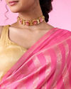Mohey Women Enchanting Pink Art Silk Saree