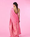 Mohey Women Enchanting Pink Art Silk Saree