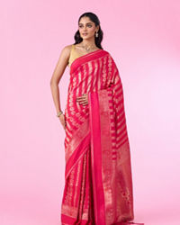 Mohey Women Pink Hue Banarasi Saree